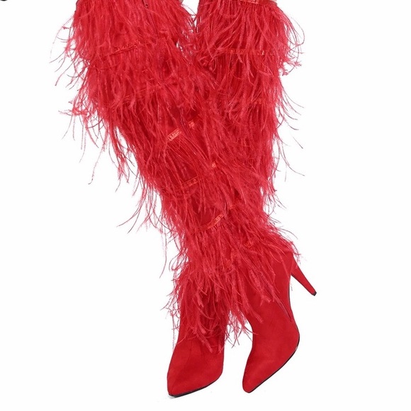 red feather boots